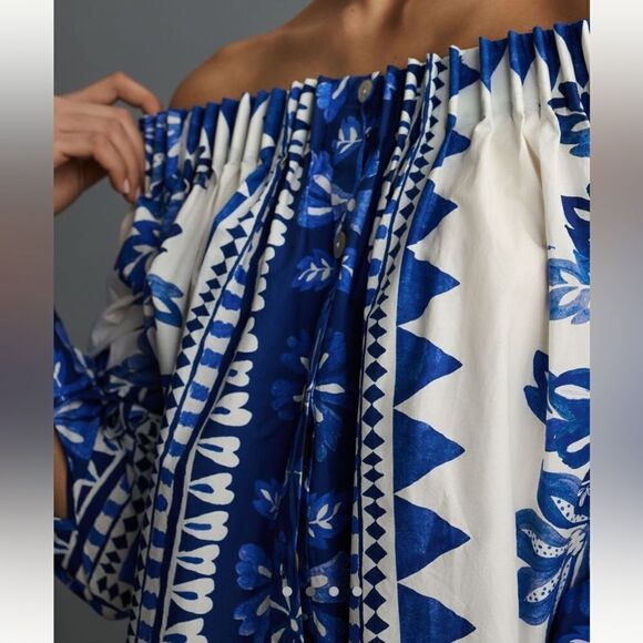 Farm Rio Long Sleeves Off the Shoulder Blouse - Picture 3 of 8